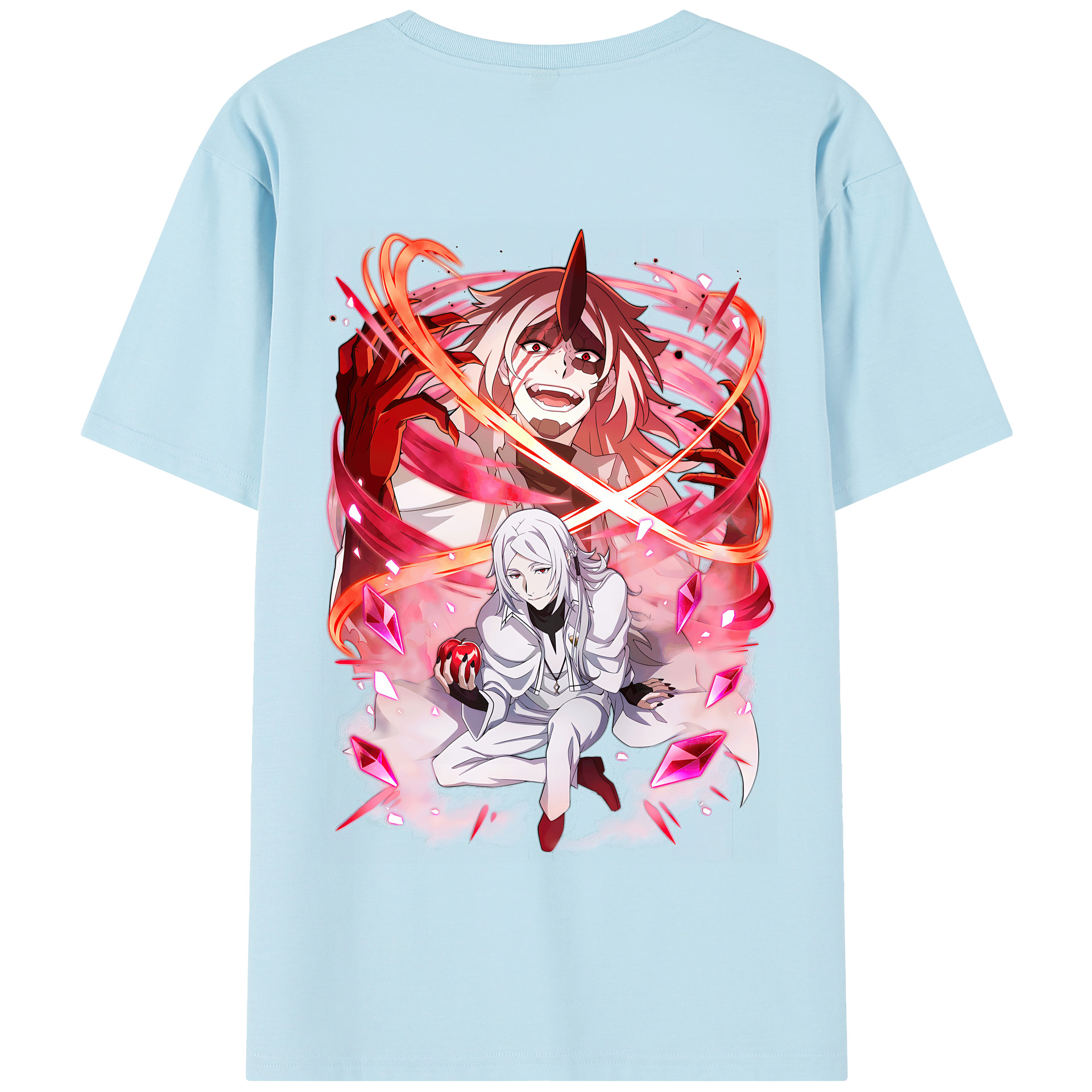 （画像用） 文豪ストレイドッグス Bungo Stray Dogs 綿100％半袖Tシャツ（背面プリント）